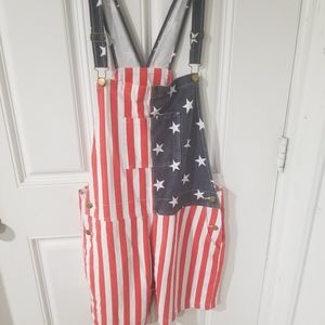 'merica overall shorts